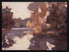 Landscape art of a tranquil lake scene with soft purples, peaches, and reflective waters ideal for contemporary decor.