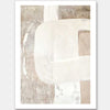 Minimalist abstract wall art featuring beige, ivory, and grey tones with gentle geometric shapes and textures for tranquil interiors.