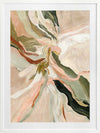 Fluid abstract wall art in soft earthy tones with harmonious forms and lines that flow from the centre to the edges.