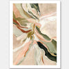 Fluid abstract wall art in soft earthy tones with harmonious forms and lines that flow from the centre to the edges.