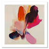 Vibrant abstract floral wall art featuring playful, fluid forms in warm tones, perfect for contemporary spaces.