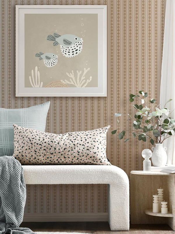 Pair of Pufferfish Framed Art Print | Lifestyle