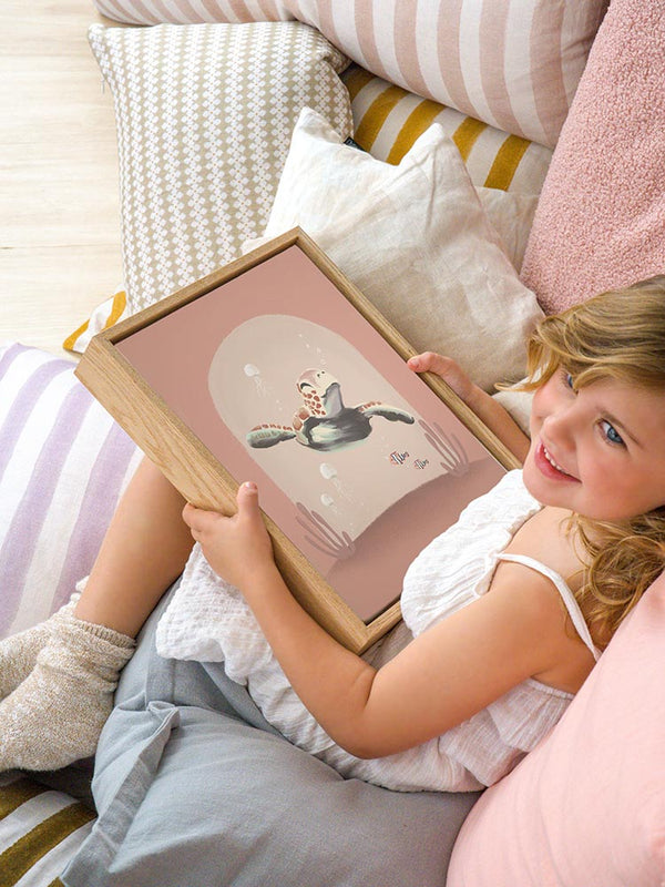 Swim, Turtle, Swim Framed Art Print | Lifestyle