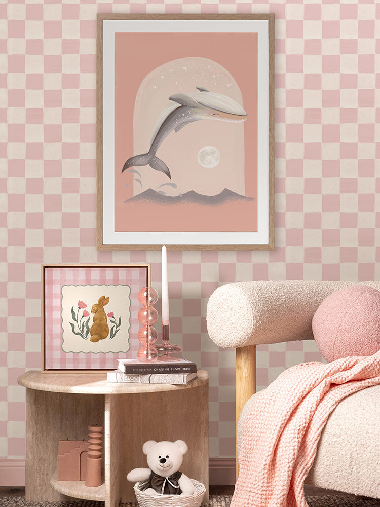 Moon Leap Framed Art Print | Lifestyle