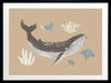 Soft-toned underwater artwork featuring a whale shark and ocean flora in brown and black from the Little Tails Collection by Urban Road.