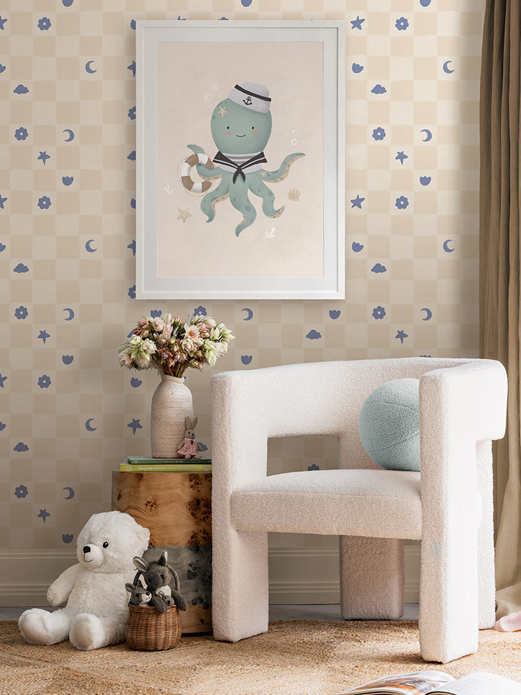 Ollie the Octopus Framed Art Print | Lifestyle