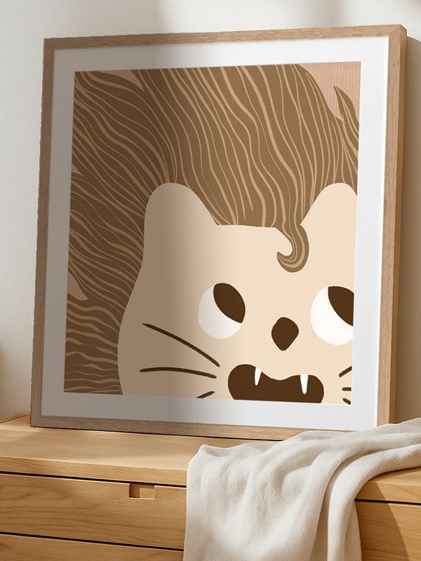 Lion Roar Framed Art Print | Lifestyle