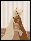 A trio of woolly llamas cuddled together in neutral browns with cosy patterned details, from the Little Tails Collection by Urban Road.