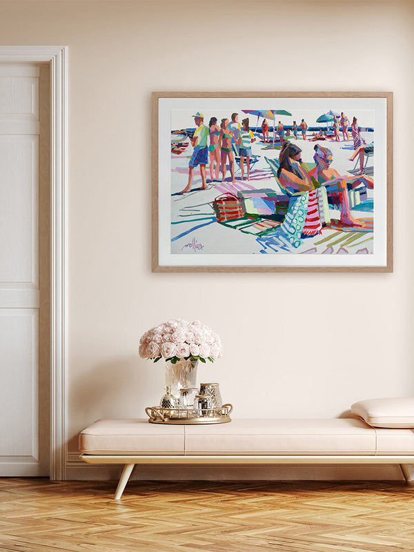 Beach Party Framed Art Print | Lifestyle