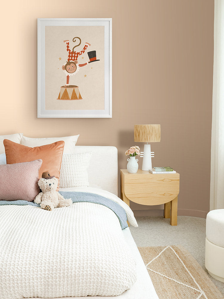 Monkey Twirls Framed Art Print | Lifestyle