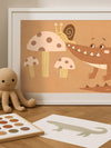 Croc & the Curious Snail Framed Art Print | Lifestyle