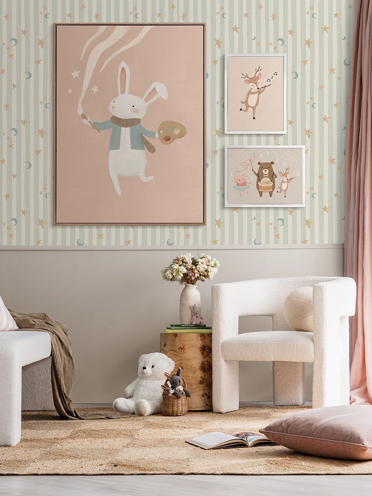 Bunny Magic Canvas Art Print | Lifestyle