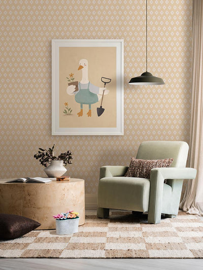 Gardening Goose Framed Art Print | Lifestyle