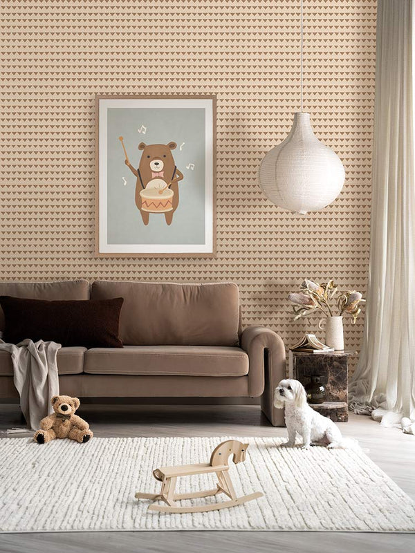 Drumroll, Please, Bear Framed Art Print | Lifestyle