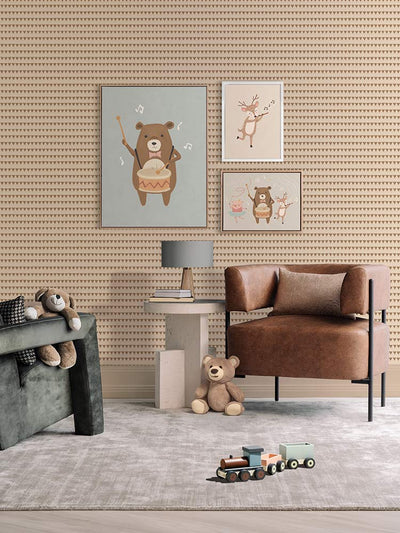 Drumroll, Please, Bear Canvas Art Print | Lifestyle