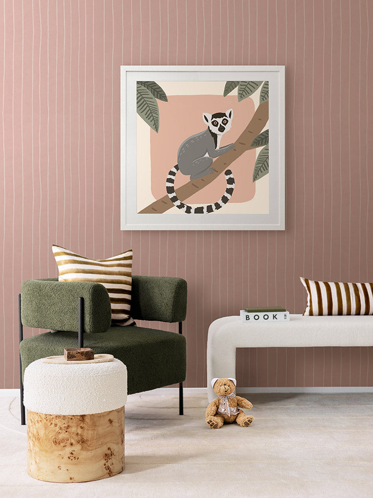 Lemur on the Lookout Framed Art Print | Lifestyle