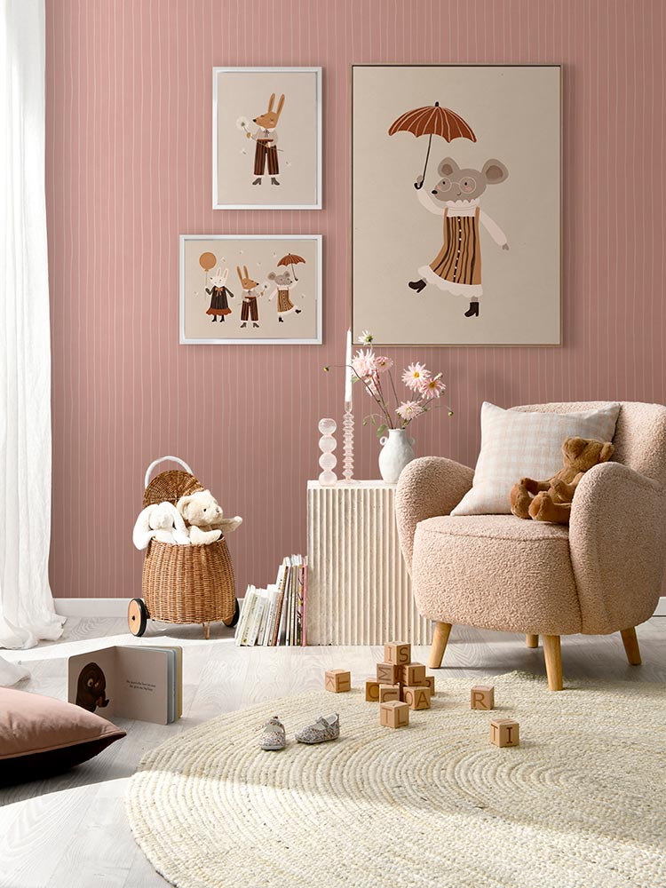 Tiptoe in the Rain Canvas Art Print | Lifestyle