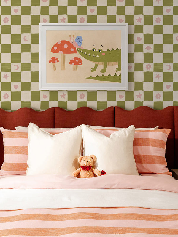 Croc & the Curious Snail Multicolour Framed Art Print | Lifestyle