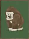 Gentle gorilla “Grady” sits against a deep green backdrop, from the Little Tails Collection by Urban Road.