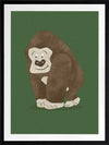 Gentle gorilla “Grady” sits against a deep green backdrop, from the Little Tails Collection by Urban Road.