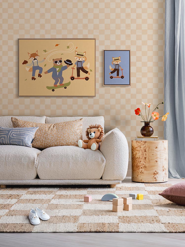 Rock Around the Clock Orange Canvas Art Print | Lifestyle