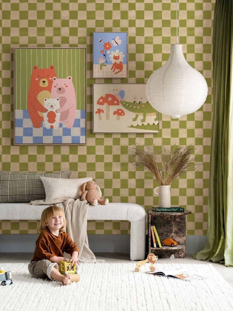 Snuggle Bears Multicolour Canvas Art Print | Lifestyle