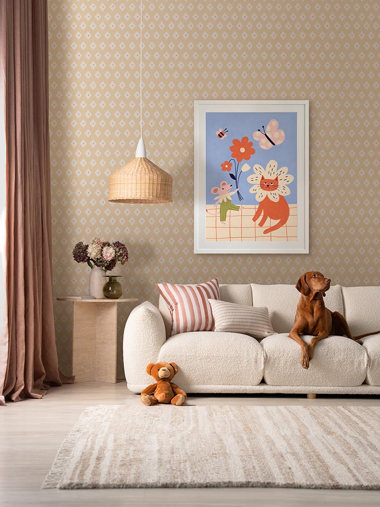 Marigolds & Friends Framed Art Print | Lifestyle