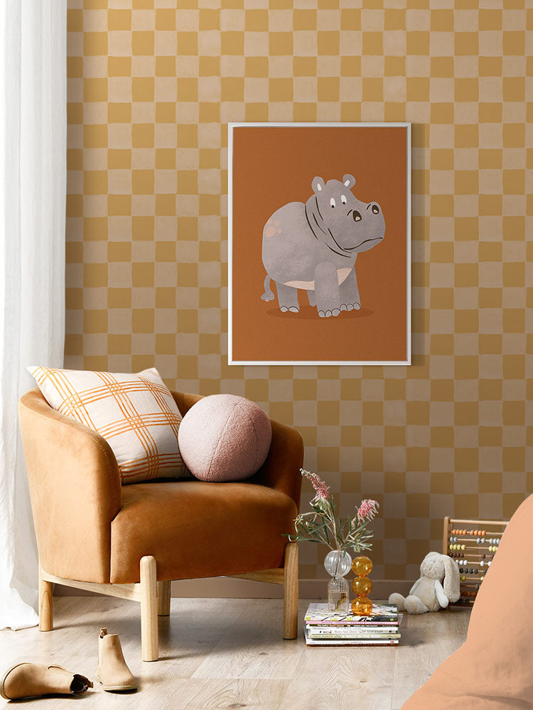 Harold the Hippopotamus Canvas Art Print | Lifestyle