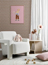 Wishful Whiskers Pink Canvas Art Print | Lifestyle