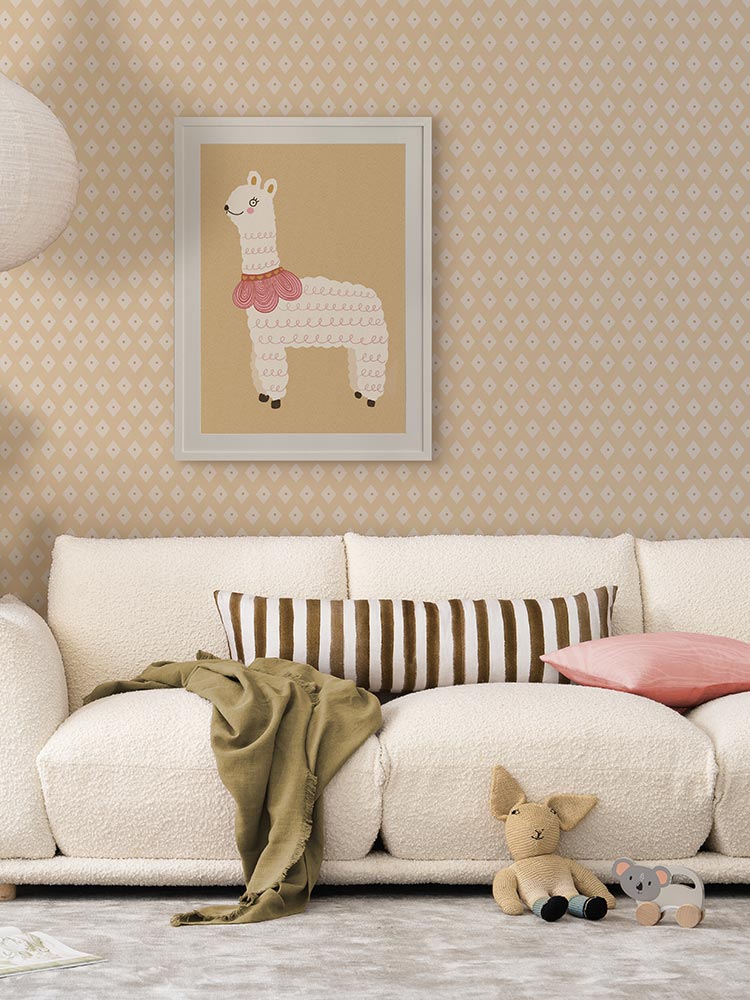Luna the Llama Framed Art Print | Lifestyle