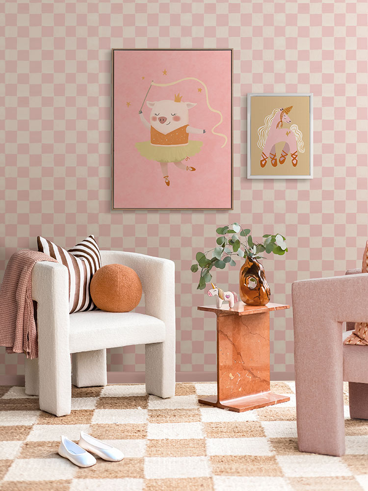 Piggy Ballet Pink Canvas Art Print | Lifestyle