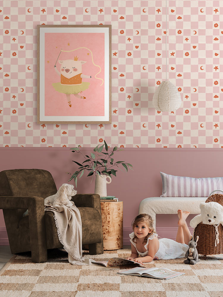 Piggy Ballet Pink Framed Art Print | Lifestyle