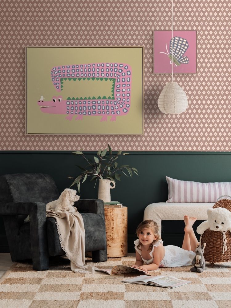 Clara the Crocodile Canvas Art Print | Lifestyle