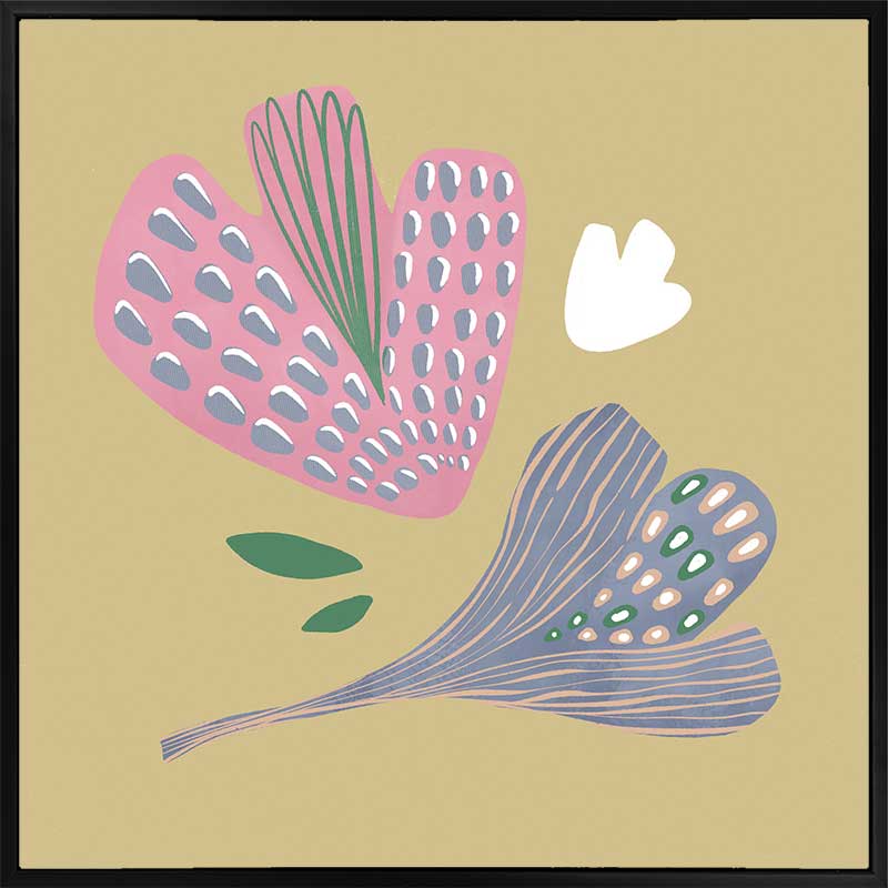 Floating petal shapes and tiny leaves in soft pink and green create a dreamy garden feel, from the Little Tails Collection by Urban Road.