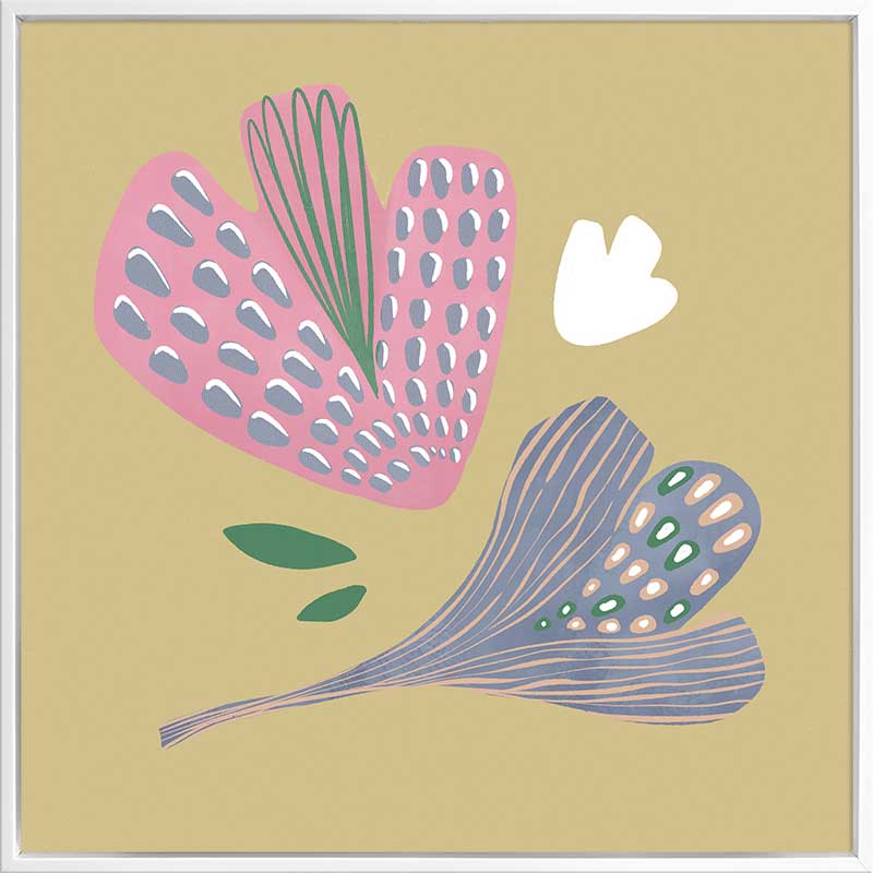 Floating petal shapes and tiny leaves in soft pink and green create a dreamy garden feel, from the Little Tails Collection by Urban Road.