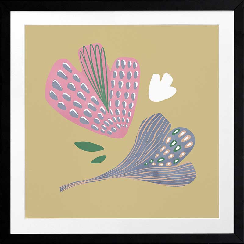 Floating petal shapes and tiny leaves in soft pink and green create a dreamy garden feel, from the Little Tails Collection by Urban Road.