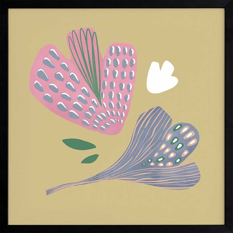 Floating petal shapes and tiny leaves in soft pink and green create a dreamy garden feel, from the Little Tails Collection by Urban Road.