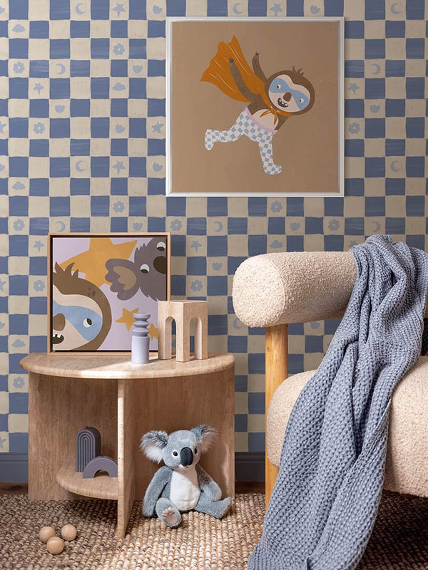 Super Sloth Brown Canvas Art Print | Lifestyle