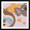 Sloth and koala peek among twinkling stars in a soft multicolour night scene, from the Little Tails Collection by Urban Road.