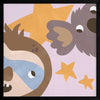 Sloth and koala peek among twinkling stars in a soft multicolour night scene, from the Little Tails Collection by Urban Road.