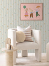 Woodland Parade Pink Canvas Art Print | Lifestyle