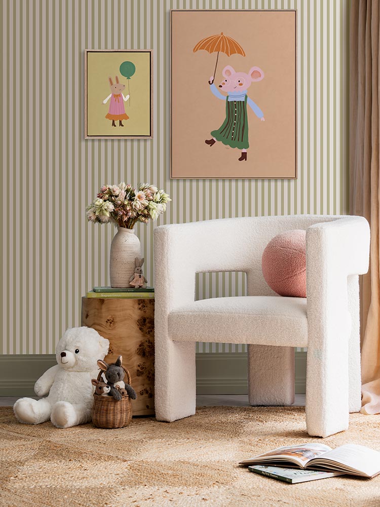 Tiptoe in the Rain Multicolour Canvas Art Print | Lifestyle