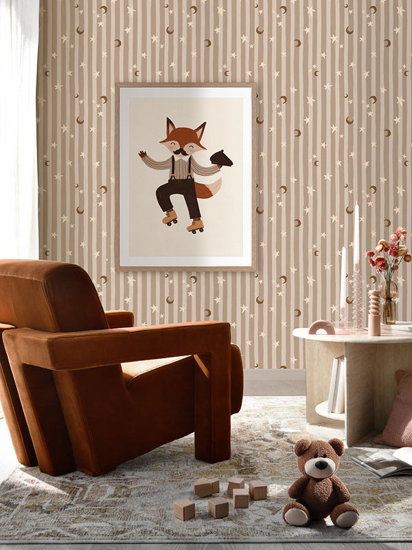 Felix the Rollerskating Fox Framed Art Print | Lifestyle