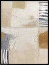 A softly painted abstract piece with pale neutrals and vertical blue stripes. From the Lounging Ladies II collection by Urban Road.