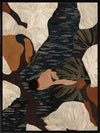 Layered abstract composition with earthy brushwork in brown and black tones, evoking depth and movement, from the Lounging Ladies II collection by Urban Road.