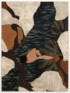 Layered abstract composition with earthy brushwork in brown and black tones, evoking depth and movement, from the Lounging Ladies II collection by Urban Road.