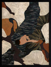 Layered abstract composition with earthy brushwork in brown and black tones, evoking depth and movement, from the Lounging Ladies II collection by Urban Road.