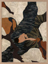 Layered abstract composition with earthy brushwork in brown and black tones, evoking depth and movement, from the Lounging Ladies II collection by Urban Road.