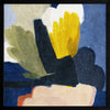 A bold abstract piece featuring organic shapes in vivid yellow and deep blue tones, from the Lounging Ladies II collection by Urban Road.