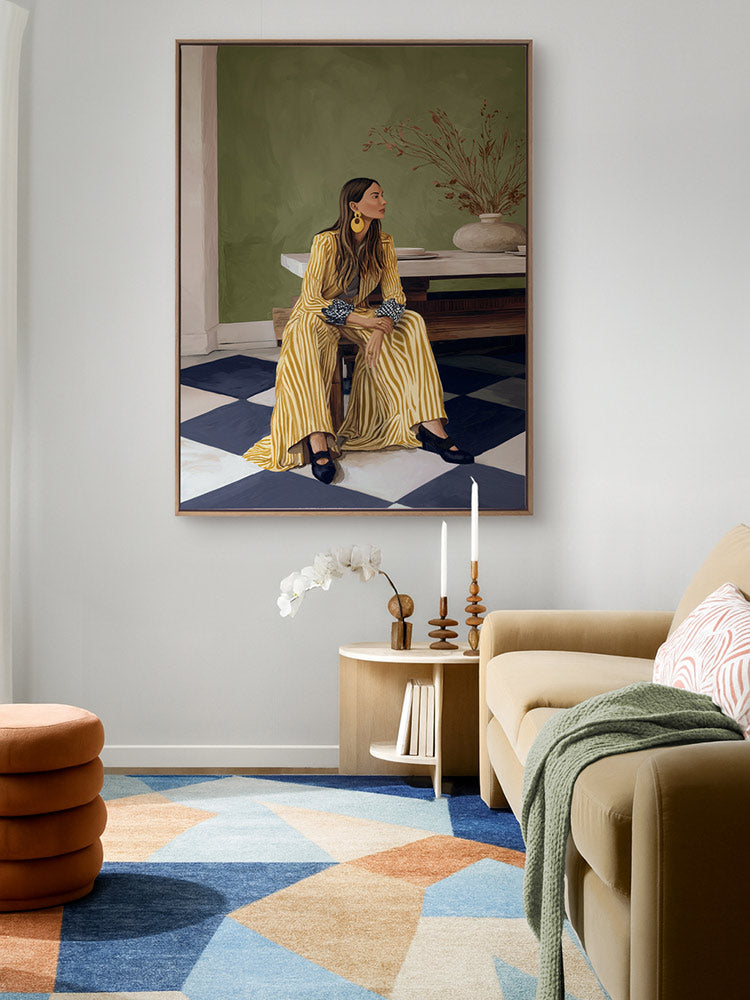 Debbie in Pause Canvas Art Print | Lifestyle